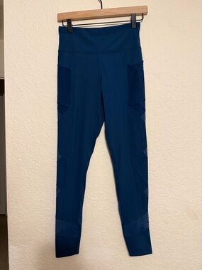 AURIQUE Teal Blue High-Waisted Leggings Size Medium